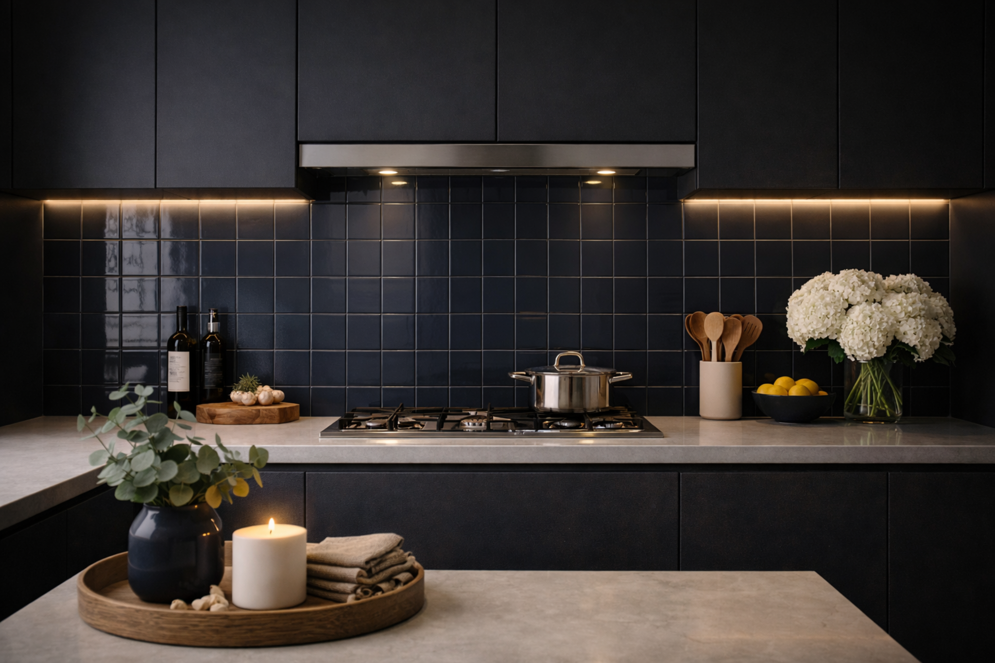 주방 줄눈 시공 이미지