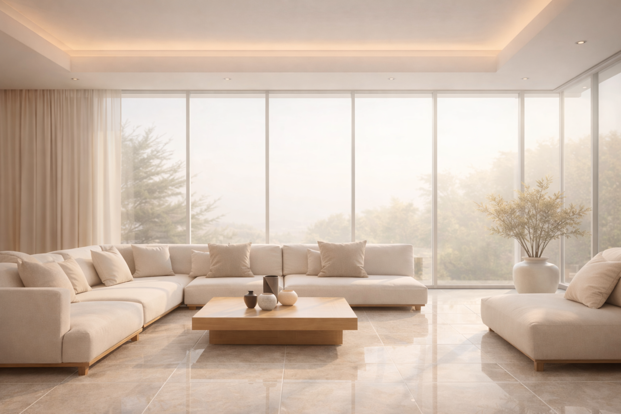 거실 줄눈 시공 이미지